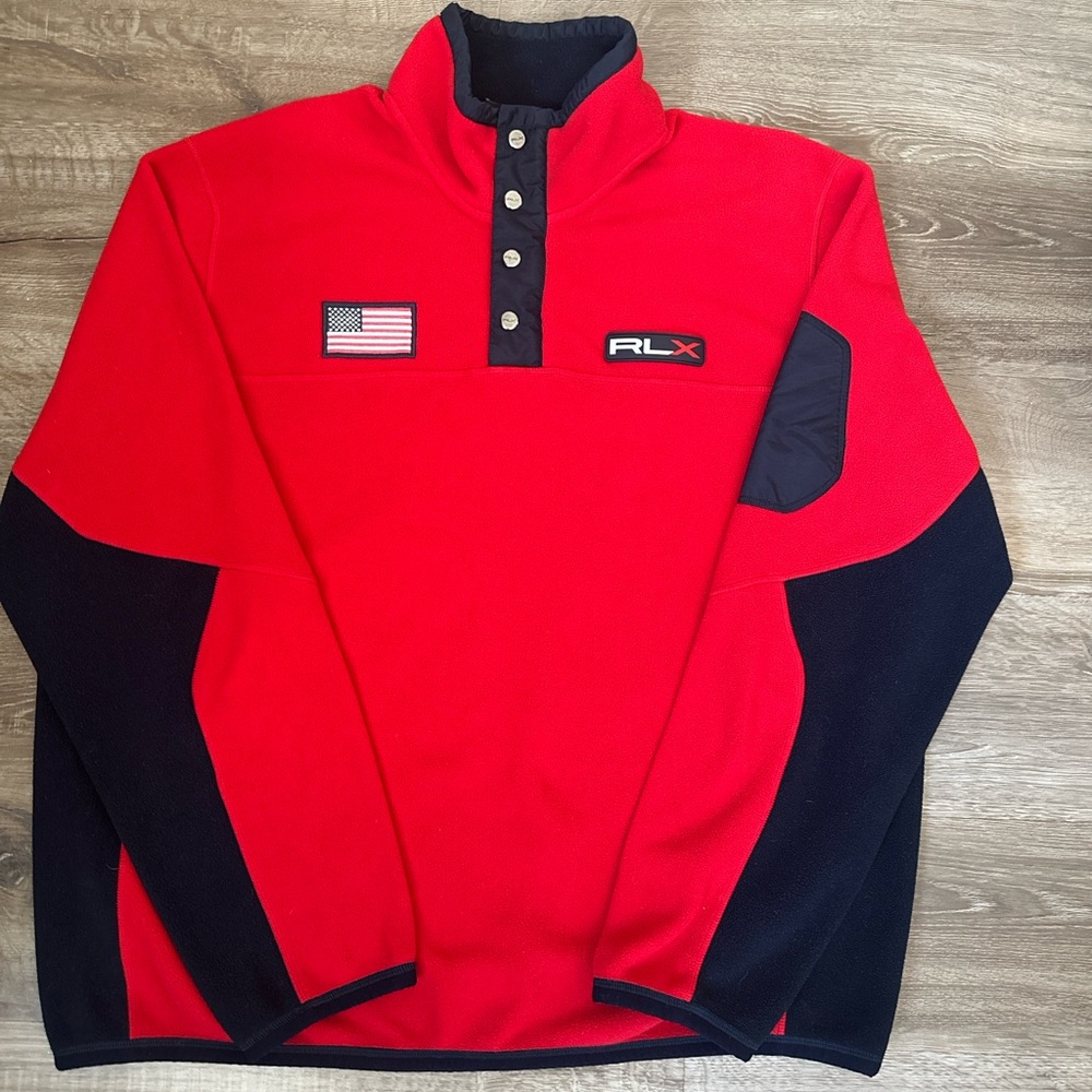 RALPH LAUREN RLX MENS POLAR FLEECE MOCKNECK JACKET PULLOVER XXL 2X 2XL NWOT